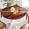 Wooden Dining Table with Round Top and Trestle Legs for Kitchen or Living Room